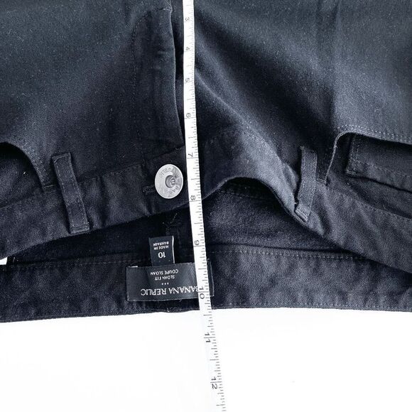 Banana Republic Women's Mid Rise Sloan Fit Stretch Skinny Jeans Black Size 10 - Picture 9 of 10